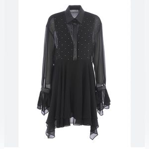 PHILOSOPHY DI LORENZO SERAFINI Embellished georgette asymmetric dress